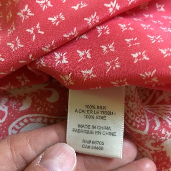 Rebecca Taylor Women Top SIZE 6 100% Silk Long Sleeve Button Career Shirt - Picture 7 of 8